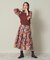 【セットアップ可／手洗い可】アート花柄シャンタン袖ニット＜ミュルーズモダン（Ｒ）＞