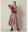【セットアップ可／手洗い可】アート花柄シャンタン袖ニット＜ミュルーズモダン（Ｒ）＞