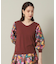 【セットアップ可／手洗い可】アート花柄シャンタン袖ニット＜ミュルーズモダン（Ｒ）＞