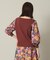 【セットアップ可／手洗い可】アート花柄シャンタン袖ニット＜ミュルーズモダン（Ｒ）＞