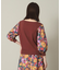 【セットアップ可／手洗い可】アート花柄シャンタン袖ニット＜ミュルーズモダン（Ｒ）＞