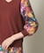 【セットアップ可／手洗い可】アート花柄シャンタン袖ニット＜ミュルーズモダン（Ｒ）＞