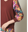 【セットアップ可／手洗い可】アート花柄シャンタン袖ニット＜ミュルーズモダン（Ｒ）＞