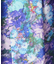 【セットアップ可／ウエストゴム／手洗い可】アート花柄シャンタンスカート＜ミュルーズモダン（Ｒ）＞