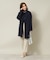 【裏地無し／ニット着込める／ロングシーズン可】ボンディングノーカラーコート
