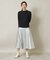 【ウエストゴム／腰回りスッキリ／手洗い可】合皮フレアスカート