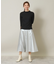 【ウエストゴム／腰回りスッキリ／手洗い可】合皮フレアスカート