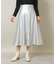 【ウエストゴム／腰回りスッキリ／手洗い可】合皮フレアスカート