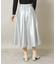 【ウエストゴム／腰回りスッキリ／手洗い可】合皮フレアスカート