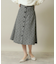 【後ろウエストゴム／手洗い可】ヘリンボーンスカート