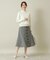 【後ろウエストゴム／手洗い可】ヘリンボーンスカート