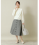 【後ろウエストゴム／手洗い可】ヘリンボーンスカート
