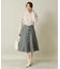【後ろウエストゴム／手洗い可】ヘリンボーンスカート