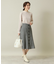 【後ろウエストゴム／手洗い可】ヘリンボーンスカート
