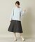 【後ろウエストゴム／手洗い可】ヘリンボーンスカート