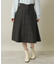 【後ろウエストゴム／手洗い可】ヘリンボーンスカート