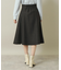 【後ろウエストゴム／手洗い可】ヘリンボーンスカート