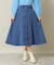 【後ろウエストゴム／手洗い可】フロントボタンスカート