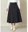 【後ろウエストゴム／手洗い可】フロントボタンスカート