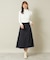 【後ろウエストゴム／手洗い可】フロントボタンスカート