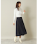 【後ろウエストゴム／手洗い可】フロントボタンスカート