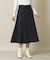 【後ろウエストゴム／手洗い可】フロントボタンスカート
