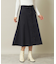 【後ろウエストゴム／手洗い可】フロントボタンスカート