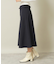 【後ろウエストゴム／手洗い可】フロントボタンスカート