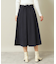 【後ろウエストゴム／手洗い可】フロントボタンスカート