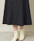 【後ろウエストゴム／手洗い可】フロントボタンスカート