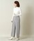 【手洗い可／後ろウエストゴム】カットメルトンワイドパンツ