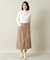 【手洗い可／後ろウエストゴム】カットメルトンスカート