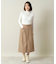 【手洗い可／後ろウエストゴム】カットメルトンスカート