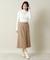 【手洗い可／後ろウエストゴム】カットメルトンスカート