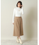 【手洗い可／後ろウエストゴム】カットメルトンスカート