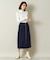 【手洗い可／後ろウエストゴム】カットメルトンスカート