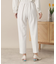 【通勤／手洗い可／ウエストゴム】カットジョーゼットパンツ