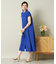 【UVケア／吸水速乾／洗濯機OK／冷感】麻調合繊前開きワンピース＜ラク服シリーズ＞