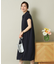 【UVケア／吸水速乾／洗濯機OK／冷感】麻調合繊前開きワンピース＜ラク服シリーズ＞