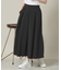 【撥水／洗濯機OK／ウエスト後ろゴム】タックスカート＜旅服シリーズ＞