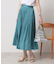【手洗い可／ウエストゴム】サテンプリーツスカート