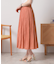 【手洗い可／ウエストゴム】サテンプリーツスカート