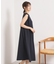 【UVカット／速乾／冷感／洗濯機OK／洗濯後しわになりにくい】麻調ストレッチ肩タックワンピース＜ラク服シリーズ＞