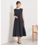 【UVカット／速乾／冷感／洗濯機OK／洗濯後しわになりにくい】麻調ストレッチ肩タックワンピース＜ラク服シリーズ＞