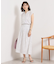【UVカット／速乾／冷感／洗濯機OK／洗濯後しわになりにくい】麻調ストレッチタックスカート＜ラク服シリーズ＞