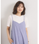 【UVカット／速乾／冷感／洗濯機OK／洗濯後しわになりにくい】麻調ストレッチキャミワンピ＜ラク服シリーズ＞