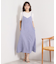 【UVカット／速乾／冷感／洗濯機OK／洗濯後しわになりにくい】麻調ストレッチキャミワンピ＜ラク服シリーズ＞