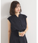 【UVカット／速乾／冷感／洗濯機OK／洗濯後しわになりにくい】麻調ストレッチ前開きブラウス＜ラク服シリーズ＞