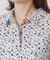 【洗濯機OK】シャーリング小花ブラウス