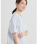 【手洗い可】袖ツイストストライプブラウス